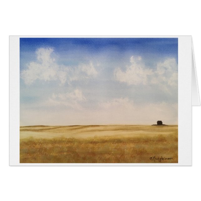 Prairies occidentales du Canada - AQUARELLE (Devant horizontal)
