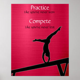 Pratique de gymnastique / Poster de la balance de 
