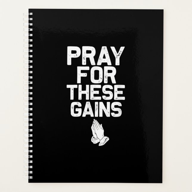 Pray For These Gains Fitness Gym Motivation (Devant)