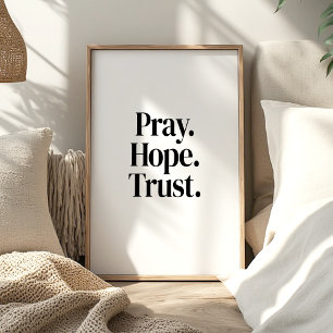 Pray Hope Trust – Affiche Minimaliste Islamique