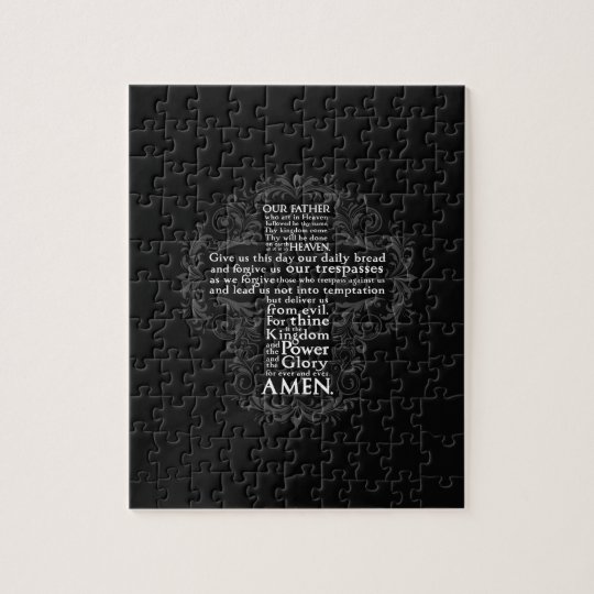 Prayer" "cadeau chrétien Jésus de "notre père" Puzzle