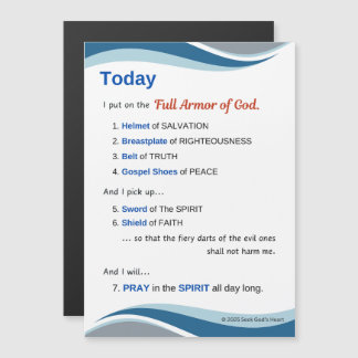 Prayer Magnet - Full Armor of God - 7"x5"