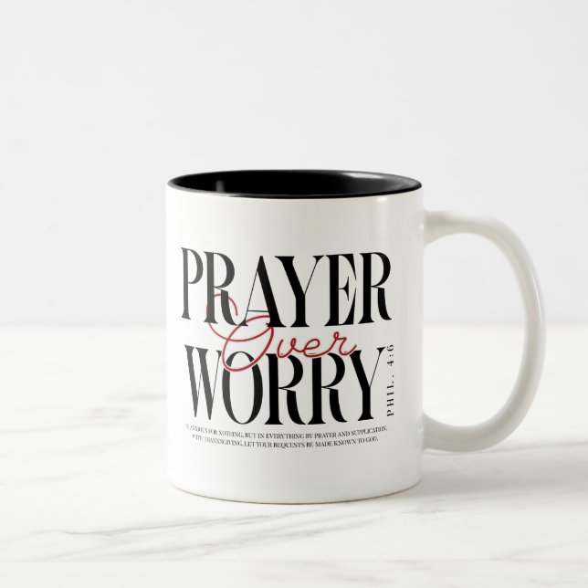 Prayer Over Worry mug (Droit)