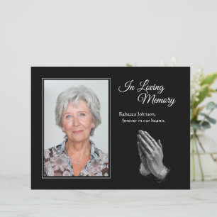 Praying Hands In Love Memory Photo Display Signes