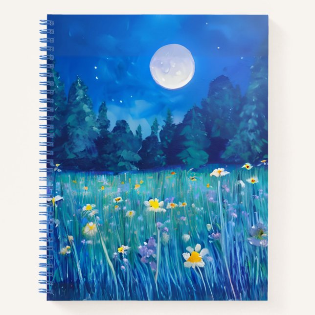 Pré et Forêt sous la Lune Journal (Devant)