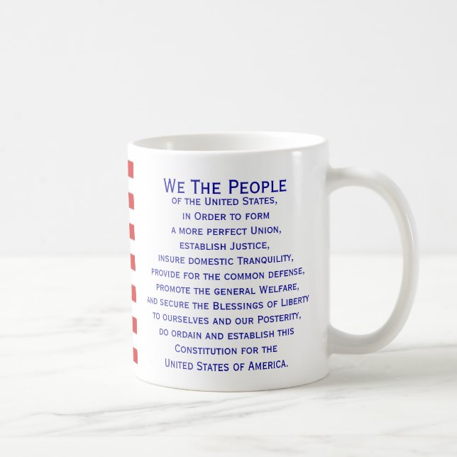Préambule de la Constitution Drapeau Mug (Droite)