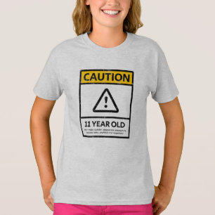 PRÉCAUTION 11ème T-shirt d'enfant de cadeau