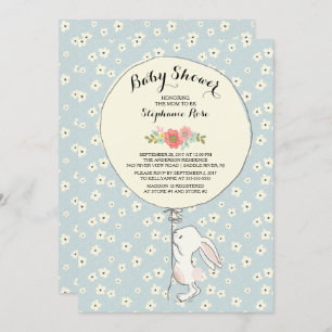 Precieux Bunny Boys Baby shower Invitation