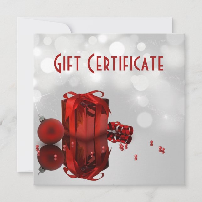 Précieux cadeau de Noël - Certificat cadeau (Devant)