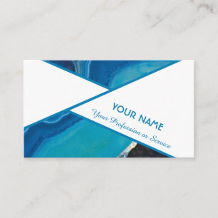 Précieux carte de visite cristal bleu