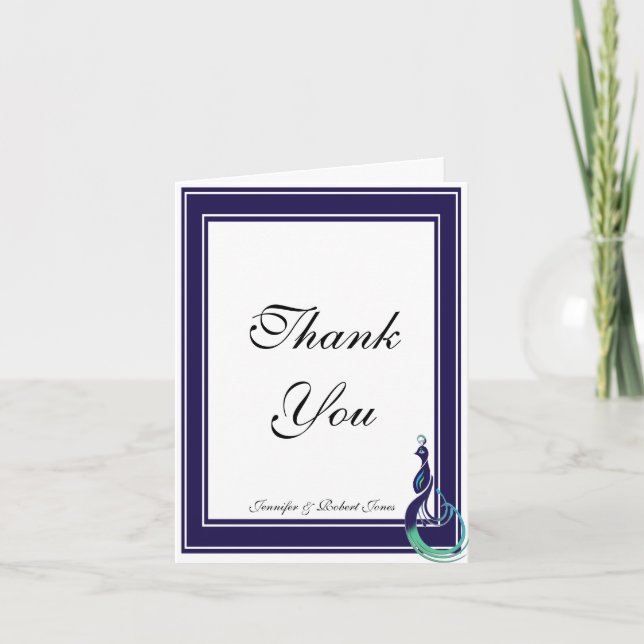 Précieux Paon en Violet, Cyan, Vert Merci (Devant)