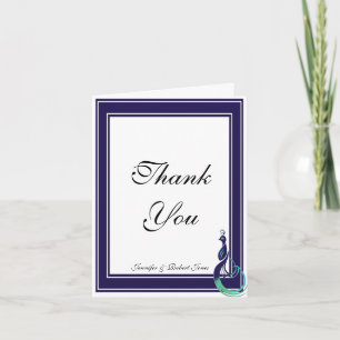 Précieux Paon en Violet, Cyan, Vert Merci