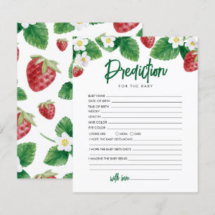Prédiction De La Fraise Pour Le Jeu De Baby shower