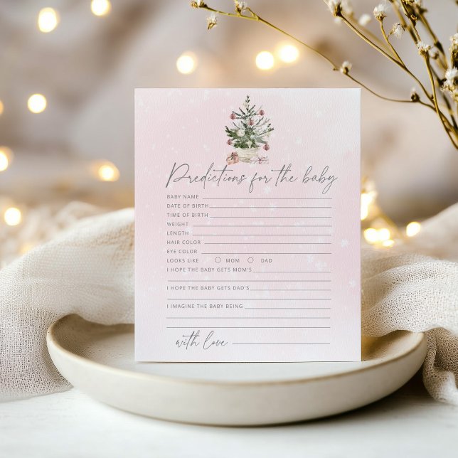 Prédiction d'hiver rose pour carte bébé (Créateur téléchargé)