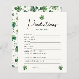 Prédiction St.Patrick's Day Charm Baby shower Jeu