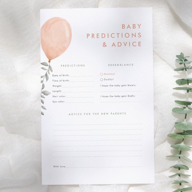 Prédictions de Baby Shower et jeu de conseils & co (Créateur téléchargé)
