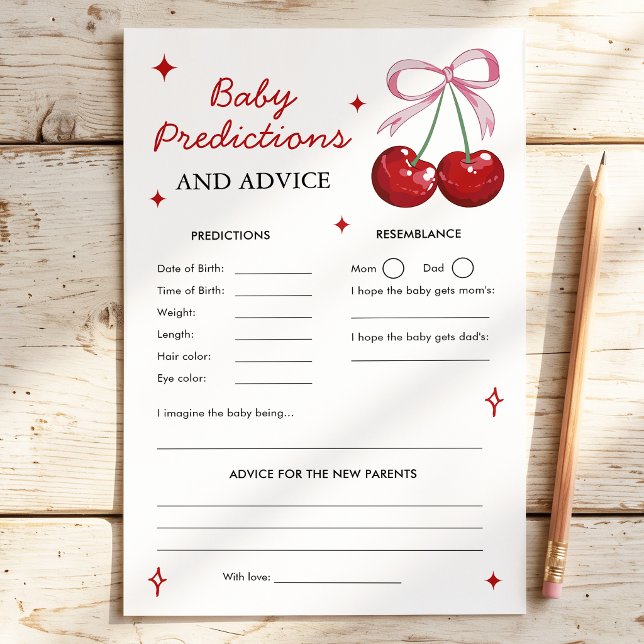 Prédictions de bébé Cerise sur le gâteau Jeu de Ba (Créateur téléchargé)