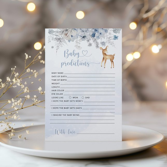 Prédictions de cerfs-bébés bleu d'hiver pour bébé (Créateur téléchargé)