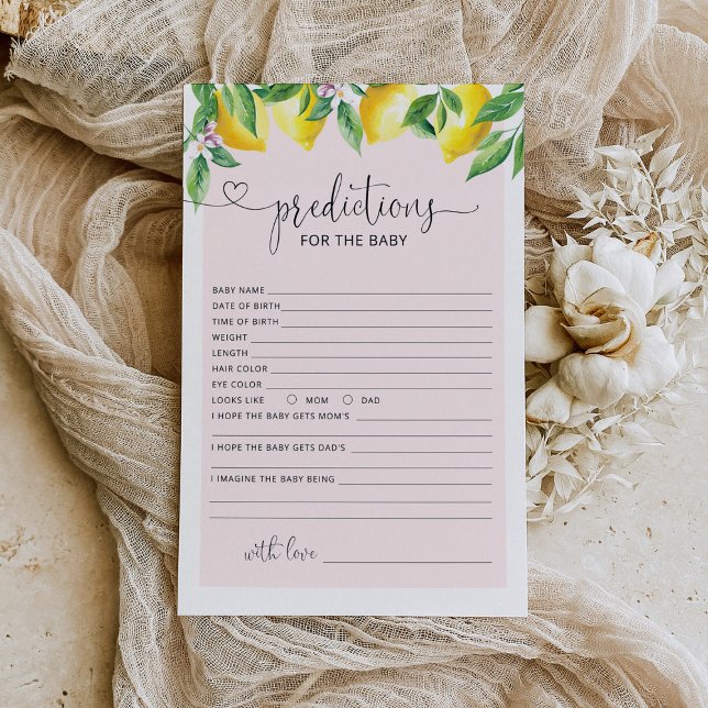 Prédictions de citron d'agrumes roses pour bébé (Créateur téléchargé)