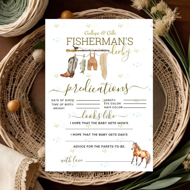 Prédictions du petit pêcheur Derby Baby shower (Créateur téléchargé)