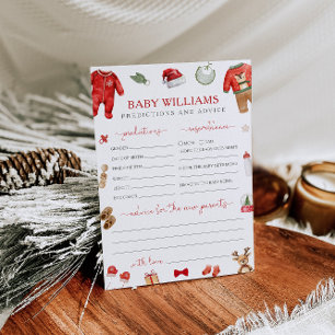 Prédictions et conseils Baby shower de Noël Jeu