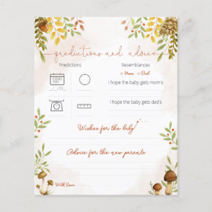 Prédictions et conseils, Baby shower des bois