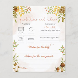 Prédictions et conseils, Baby shower des bois