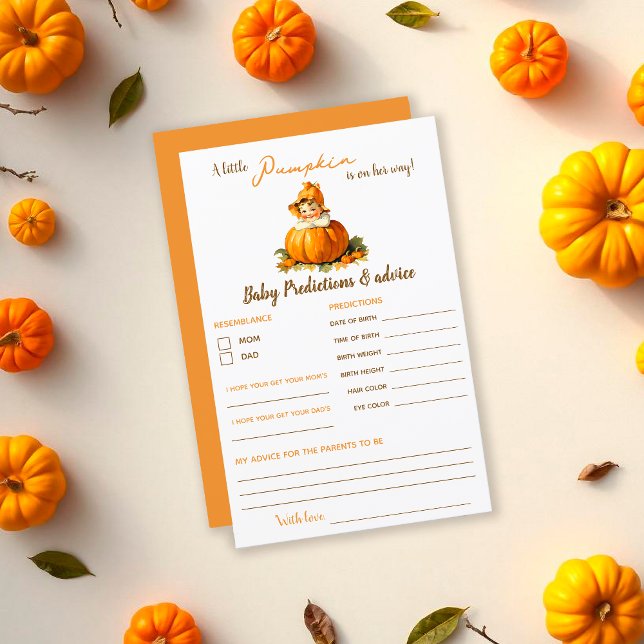 Prédictions et conseils Baby shower fille Budge Ca (Créateur téléchargé)