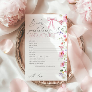 Prédictions et conseils Carte Fleur sauvage Pink B
