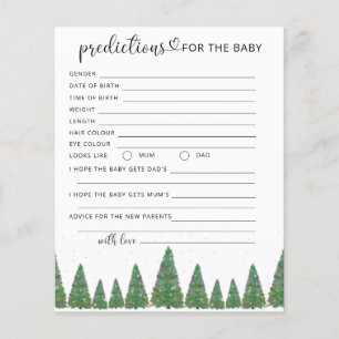 Prédictions et conseils de Noël pour bébé en vert