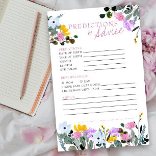 Prédictions et conseils Fleur sauvage Baby shower