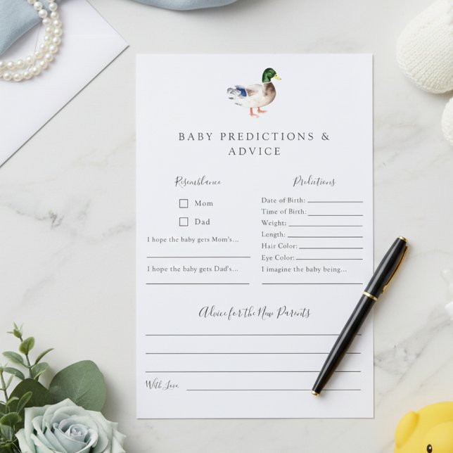 Prédictions et conseils Jeu de Baby shower de cana (Créateur téléchargé)