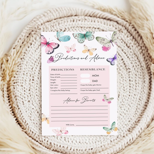 Prédictions et conseils Jeux de Baby shower papill (Créateur téléchargé)