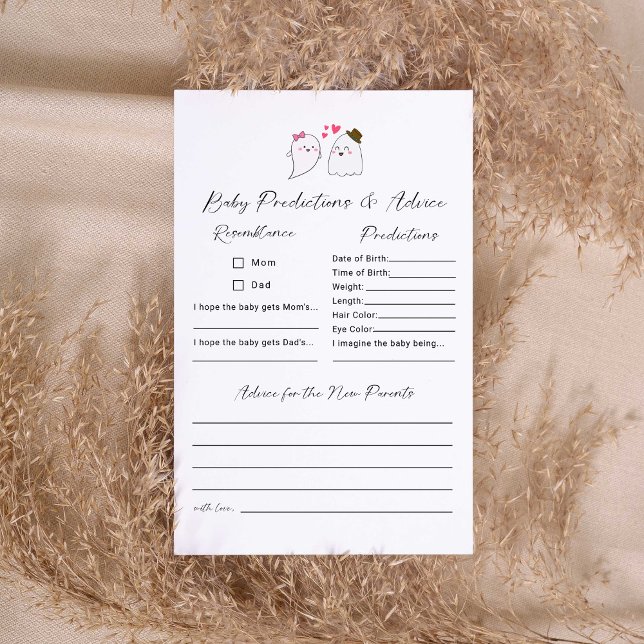 Prédictions et conseils Petit jeu de Baby shower B (Créateur téléchargé)