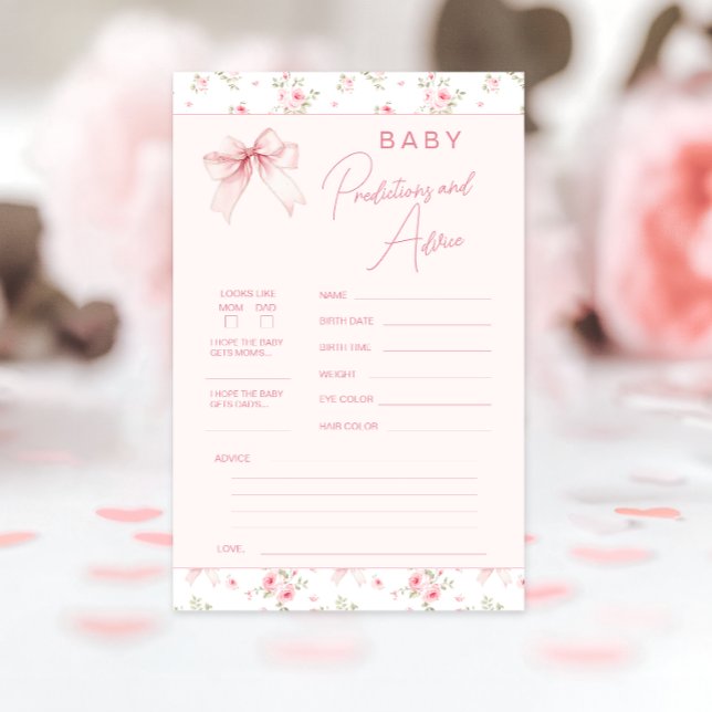 Prédictions et Conseils pour Baby Shower Floral av (Créateur téléchargé)
