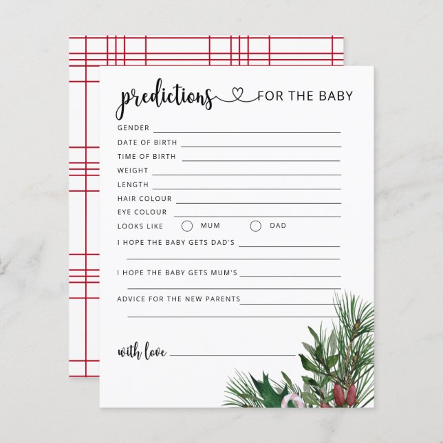 Prédictions et conseils pour bébé à feuillage pers (Devant / Derrière)