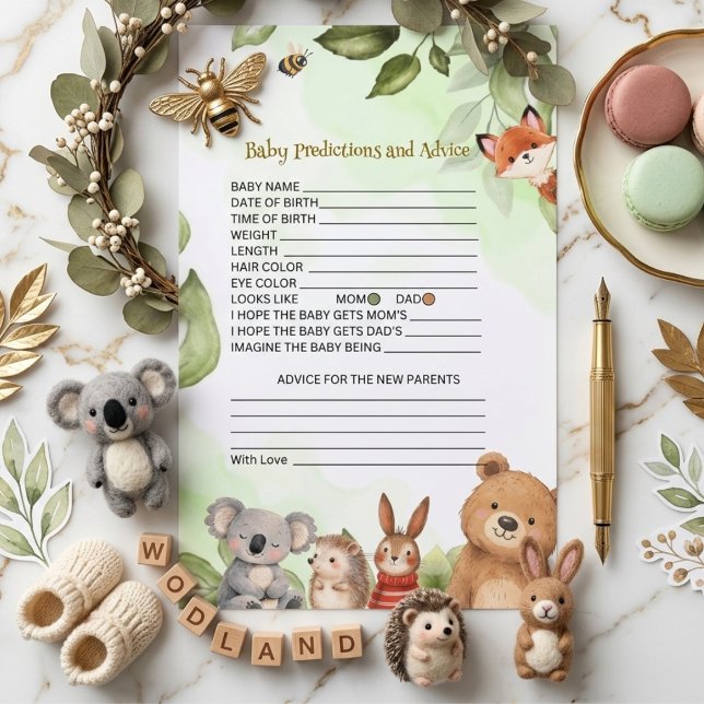 Prédictions et Conseils pour Bébé Carte de fête pr (Créateur téléchargé)