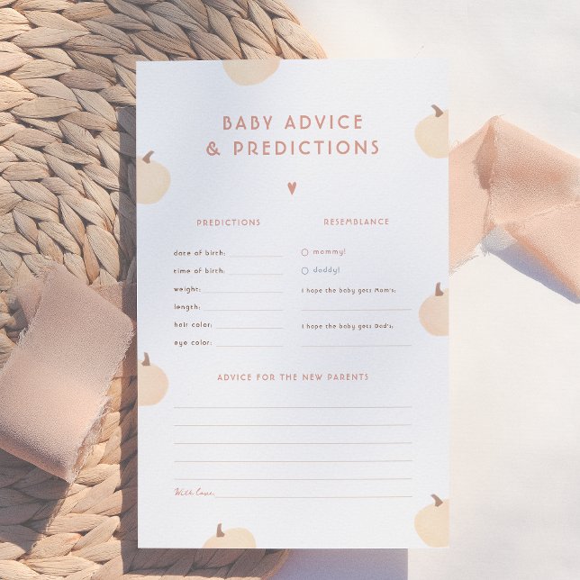 Prédictions et conseils pour bébé citrouille moder (Créateur téléchargé)