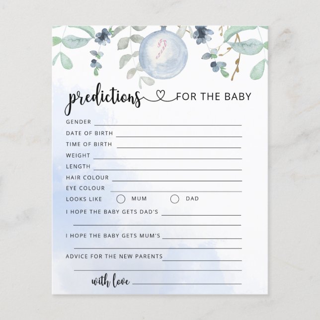 Prédictions et conseils pour bébé de Noël (Devant)