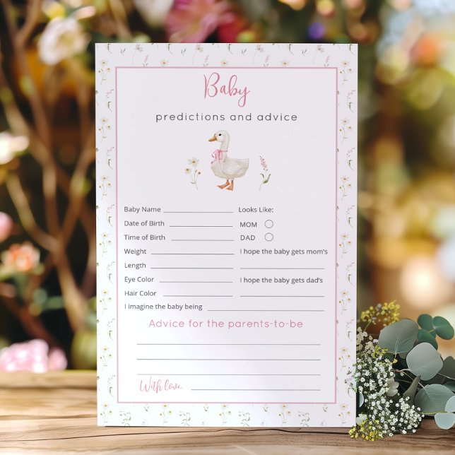 Prédictions et conseils pour bébé fille Silly Goos (Créateur téléchargé)