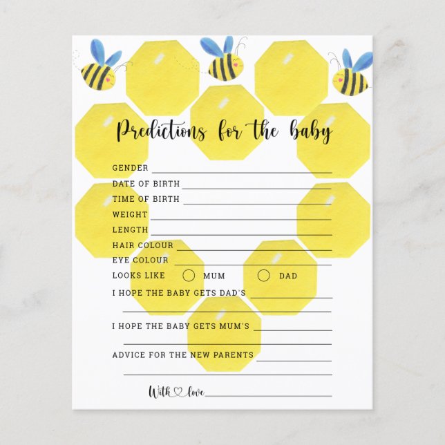 Prédictions et conseils pour bébé - fleurs d'abeil (Devant)
