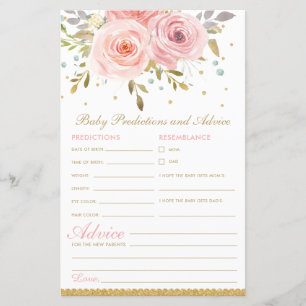 Prédictions et conseils pour bébé floral rose pâle