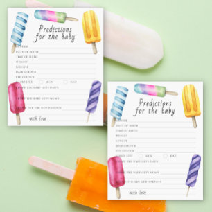 Prédictions et conseils pour bébé shower Popsicle