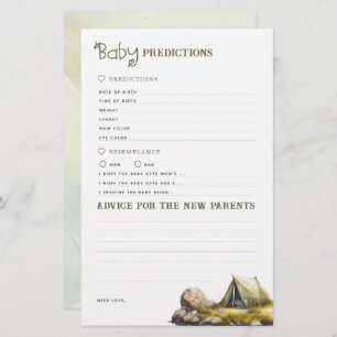 Prédictions et conseils pour bébés Jeu du camping