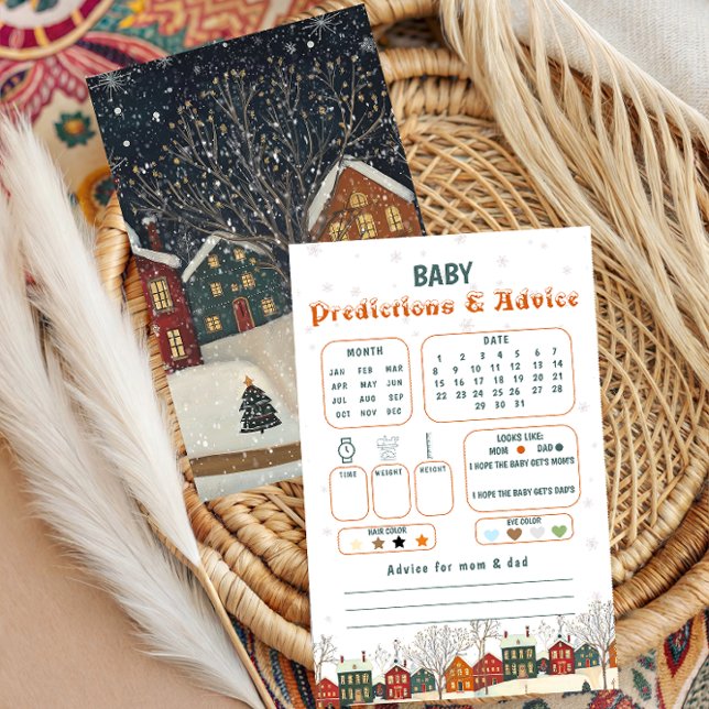 Prédictions et conseils pour une baby shower d'hiv (Créateur téléchargé)