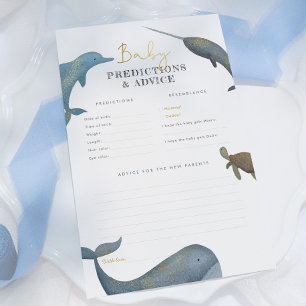 Prédictions et jeu de conseils pour bébé sous la m