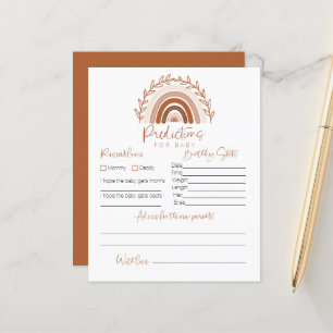 Prédictions pour Baby Card, Boho Rainbow Game