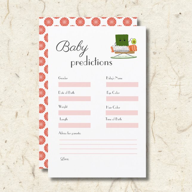 Prédictions pour Baby Shower Kawaii : Bébé Sushi (Créateur téléchargé)