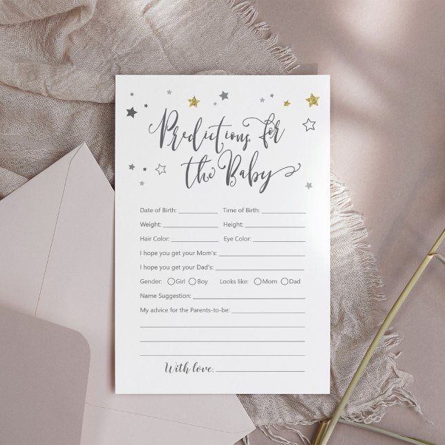 Prédictions pour bébé genre neutre étoile d'or gri (Créateur téléchargé)