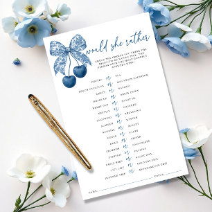 Préférerait-elle Jeu de Baby Shower Blue Bow